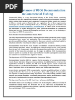 The Importance of USCG Documentation in Commercial Fishing