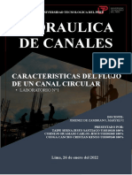 Laboratorio N°1 Caracteristicas Del Flujo de Un Canal Circular