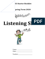 KS3 Listening Starter Booklet