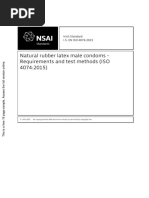 Natural Rubber Latex Male Condoms - Requirements and Test Methods (ISO 4074:2015)