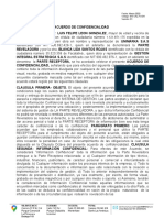 Acuerdo de Confidencialidad Sistema de Gestion