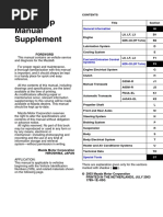 Mazda 6 Supplement 2003 Workshop Manual