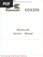 Kawasaki KDX 200 89 A 94 Service Manual