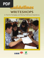 Writeshop Guidelines