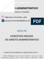 Aula 01 - Conceitos Iniciais de Direito Administrativo