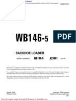 Komatsu Backhoe Loader Wb146 5 Shop Manual