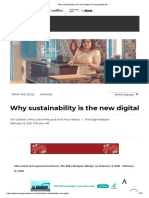 Why Sustainability Is The New Digital The Edge Markets