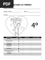 Examen Febrero 4°