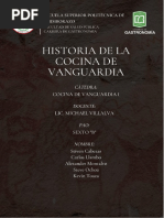 Resumen - Historia de La Cocina de Vanguardia