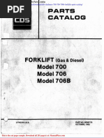 Allis Chalmers 700 706 706b Forklifts Parts Catalog