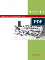 Tema 10. Guerra Colonial y Crisis De1898