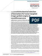 Immunohistochemical Selection of Biomarkers For Tumor-Targeted Image-Guided Surgery of Myxofibrosarcoma