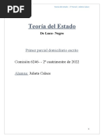 Parcial 1-Teoría Del Estado. Catedra de Luca Negro