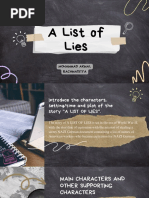 Summary A LIST OF LIES