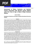 Assessment of Water, Sanitation and Nutrition Factors Associated With Diarrhea Among Children