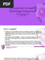 Unit 1 - Introduction To Health Technology Assessment