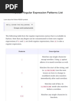 2 Python Regular Expression Patterns List