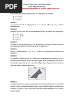 Lista de Exercícios de Matemática 3o Tri - PROVA