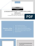 Commonwealth V Tasmania (1983) 158 CLR (7195)