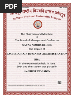 Navas Noorudheen-Educational Certificate BBA