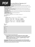 Bitwise Operators in C