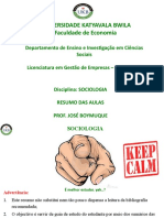 Aulas - Sociologia - Geral (1º e 2º Cap)