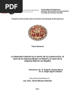 La Depresión Laboral en El Sector de La Construcción: El Caso de La Empresa Brique en Brasil y El Caso de La Empresa Barcon en España