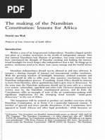 Van Wyk, D. 1991 The Making of The Namibian Constitution Journal