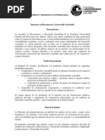 Plan de Estudios "Maestría en Biocomercio y Desarrollo Sostenible"