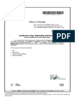 Office of Tehsildar: Certificate of Age, Nationality and Domicile