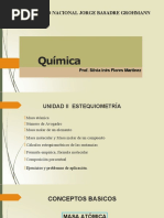 CLASE 7a MASA MOLAR, NUMERO DE MOLES Y FORMULAS QUIMICAS