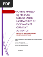 Plan de Manejo de Residuos Sólidos Laboratorio de Quimica