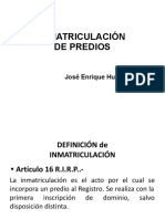 Sesión I 26 - 10 Inmatriculación de Predios Urbanos