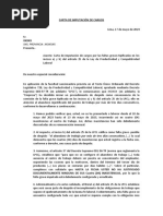 Carta de Imputación de Cargos