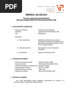 Memoria de Calculo Ampliación Casa Habitación