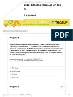 Examen - Evaluación de Salida - Efectos Térmicos en Las Uniones Soldadas