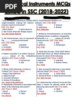 All Musical Instruments and Musicians MCQs Asked in SSC 2018 2022