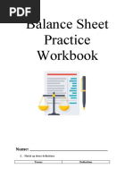 Balance Sheet Practice Workbook