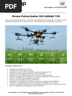 DRONE PULVERIZADOR DJI Agras T20 - 04 BATERIAS