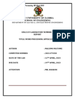 Eng2139 Laboratory Report One