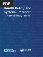 Health Policy and Systems Research: A Methodology Reader