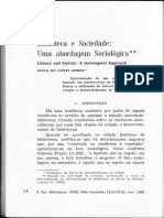 Biblioteca e Sociedade: Uma Abordagem Sociológica : L Ibrary and Society: A Sociological Approach