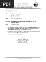 School Memorandum No 4 S 2023 - Resumption of Classes