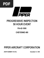 Progressive Inspection 50 Hour Event: PA-42-1000 Cheyenne 400