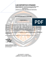 CERTIFICACION LABORAL DYNAMO Administrativa