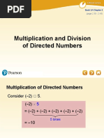 Multiplication and Division of Directed Numbers: Book 1A Chapter 2