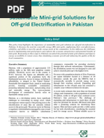 Sustainable Mini-Grid Solutions For Off-Grid Electrification in Pakistan