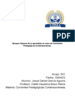 Ensayo Repaso de Lo Aprendido en Clase de Corrientes Pedagógicas Contemporáneas.