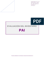 Evaluación Del Inventario: Prueba Valorada en La Ronda de Evaluaciones Del Año 2013