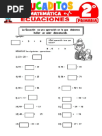 Ecuaciones para Segundo Grado de Primaria